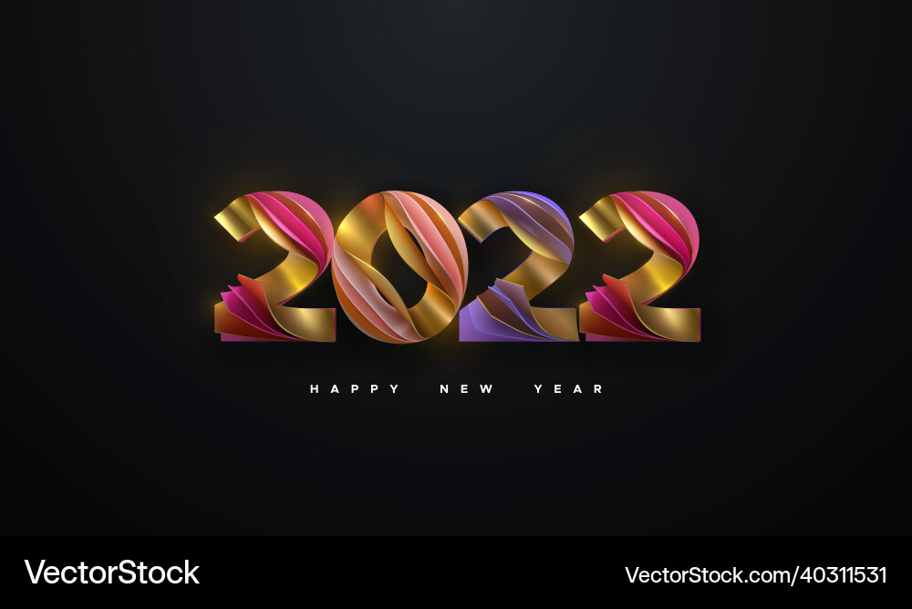 Happy new 2022 year vector image