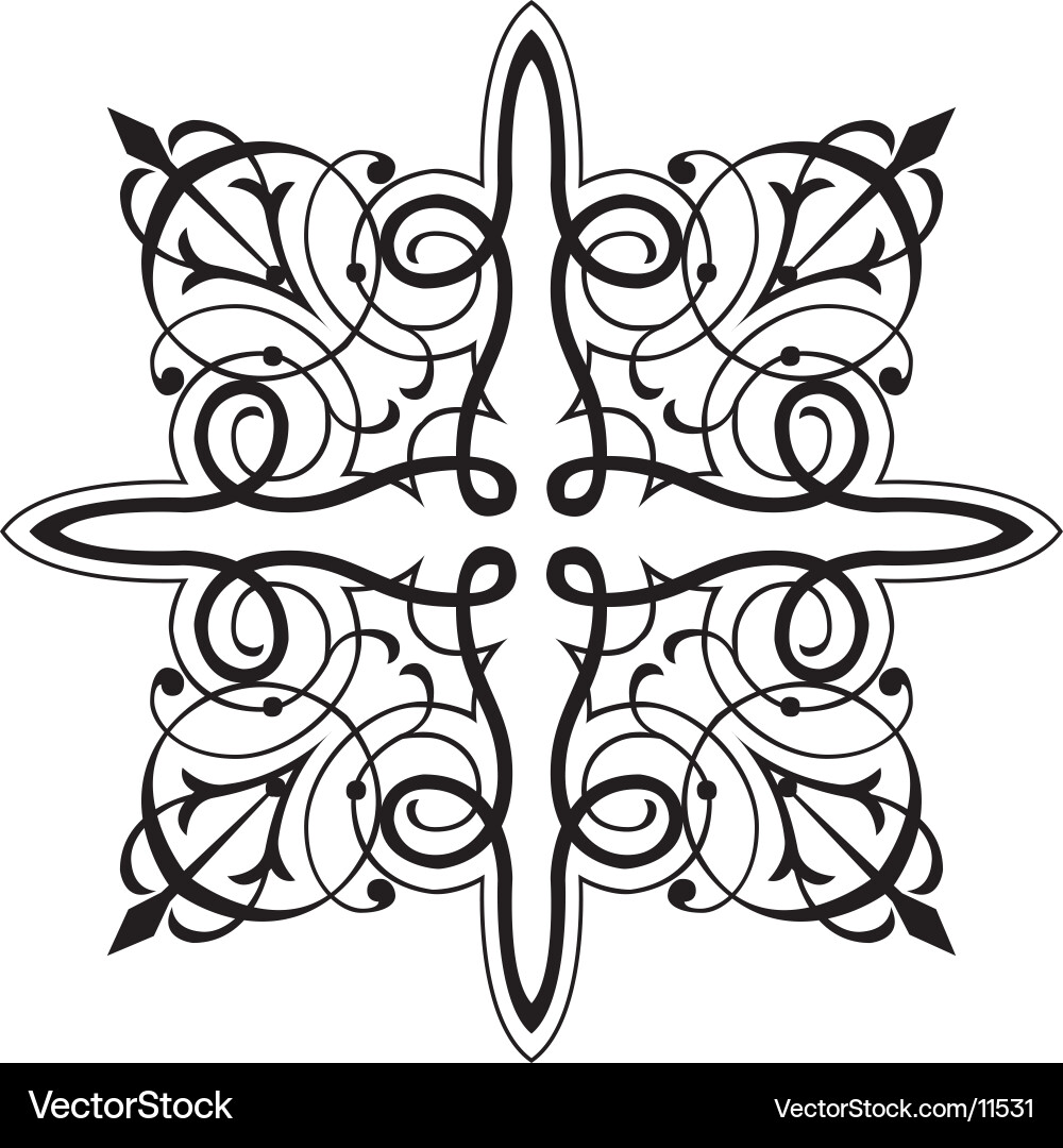 Intricate Scroll Pattern vector image