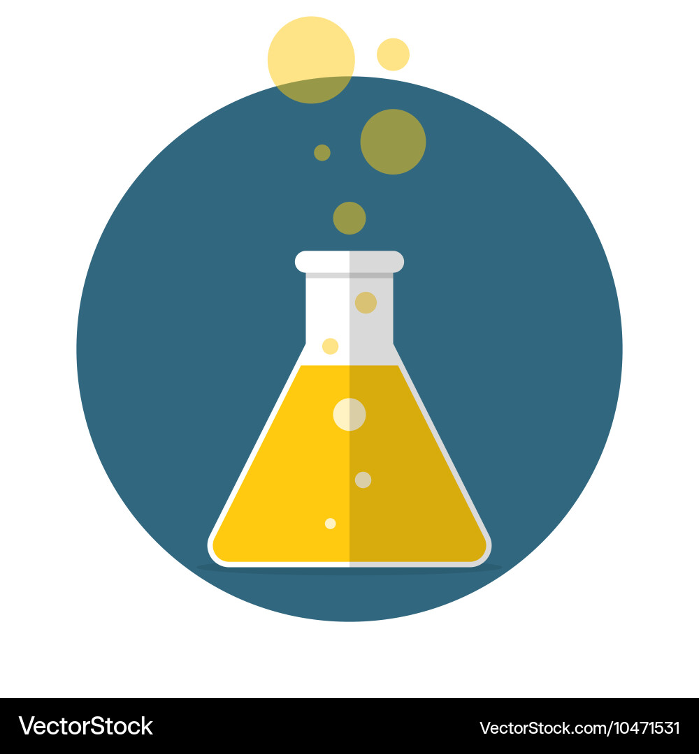 Laboratory Flask with Liquid vector image