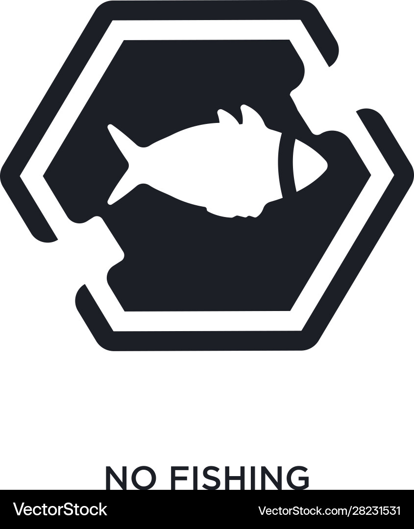 No fishing isolated icon simple element from Vector Image