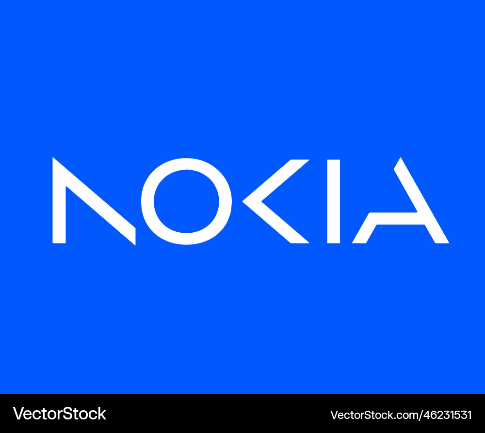 Nokia brand logo phone symbol white design Nokia brand logo phone symbol white design vector image