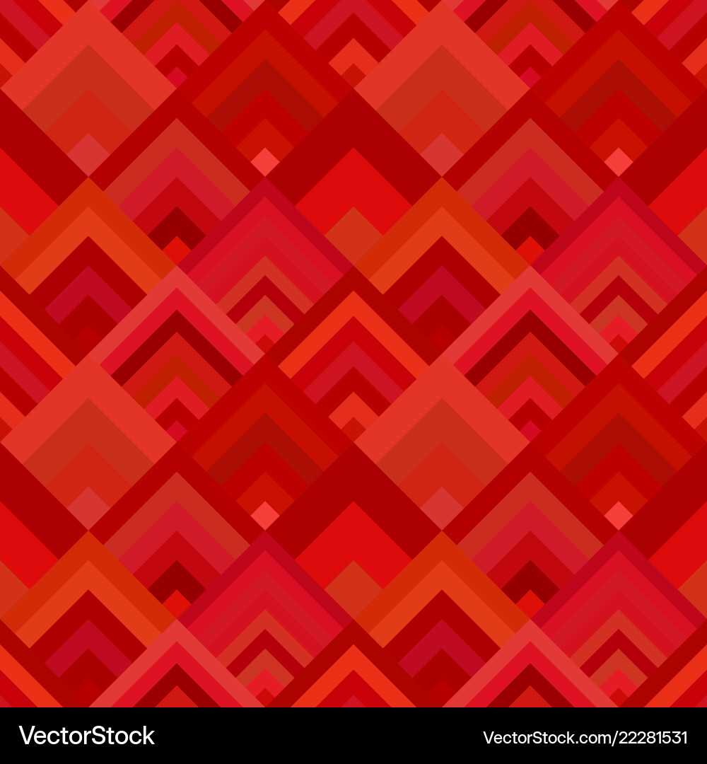 Red seamless diagonal shape pattern - mosaic tile vector image