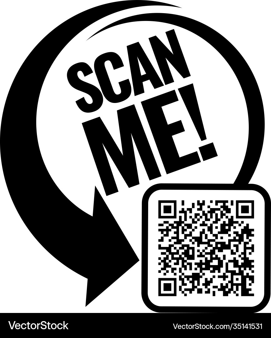 Scan Me QR Code Icon Vector Image