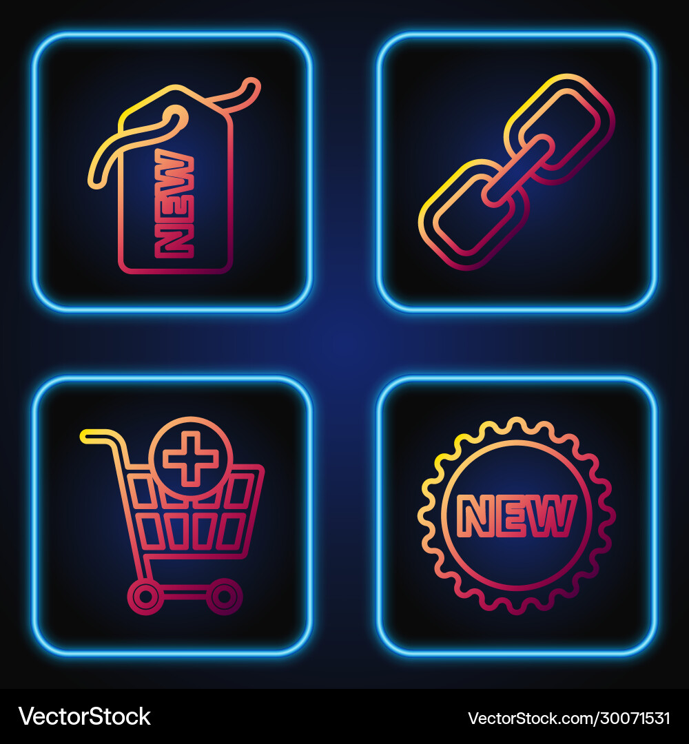 Set line price tag with new add to shopping cart Set line price tag with new add to shopping cart vector image