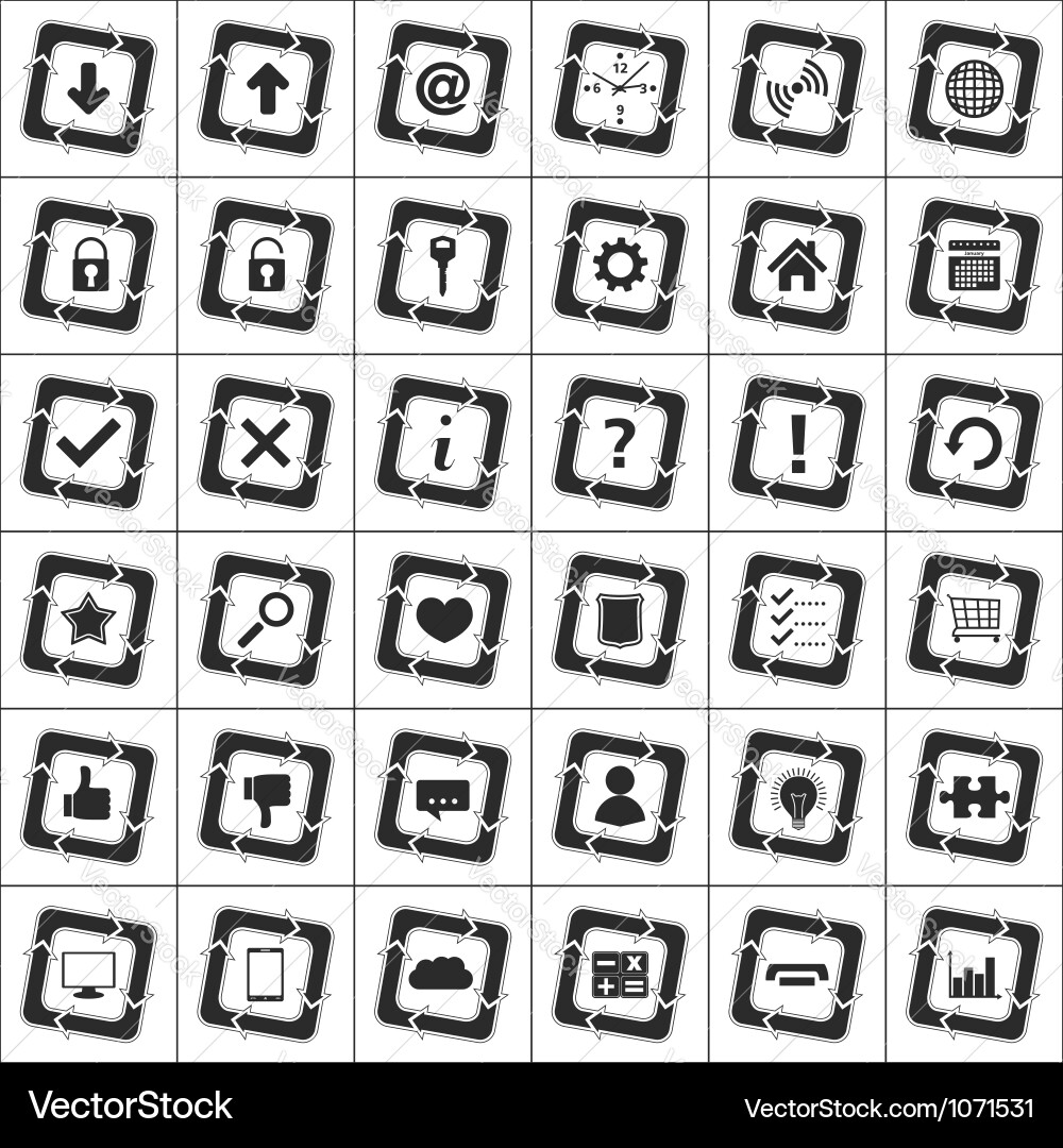 Web Icon Set - Digital Collection vector image