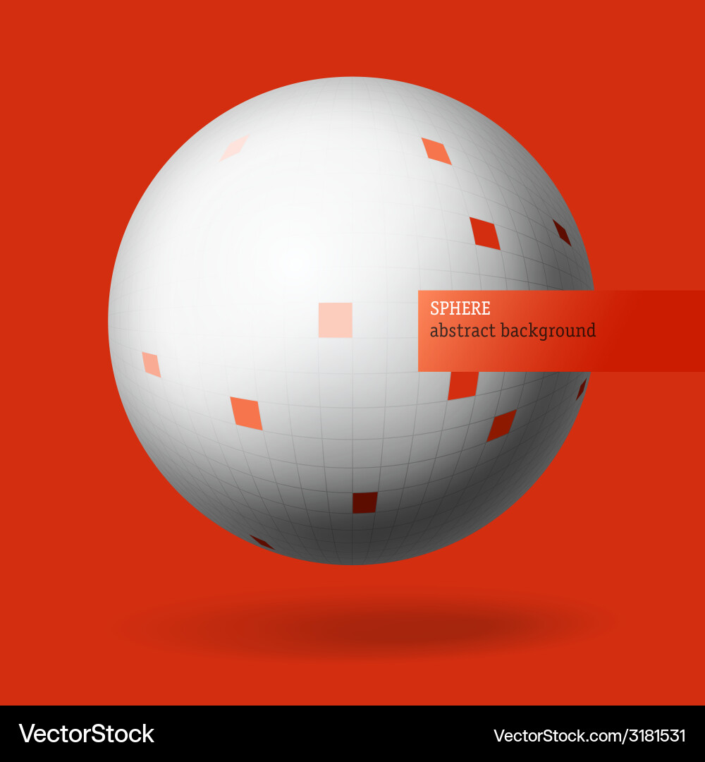 Wireframe Sphere Background vector image