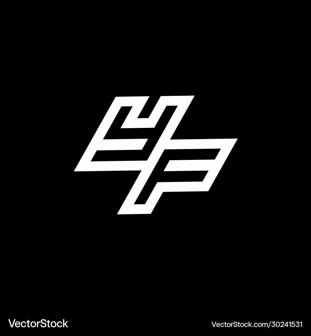 Yf logo monogram with up to down style negative Yf logo monogram with up to down style negative Vector Image