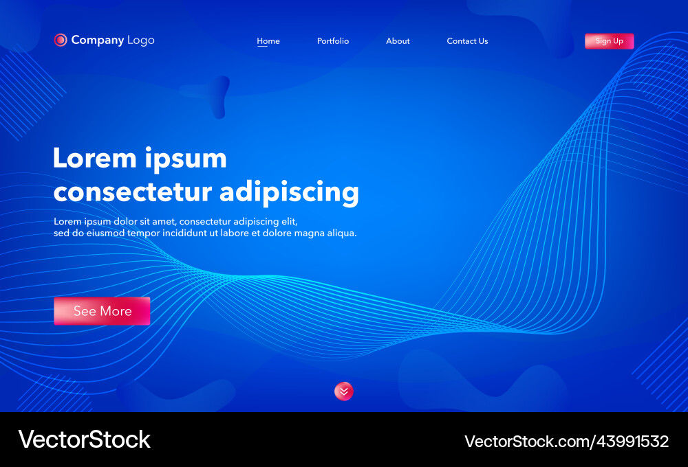 Abstract background website landing page template Abstract background website landing page template vector image