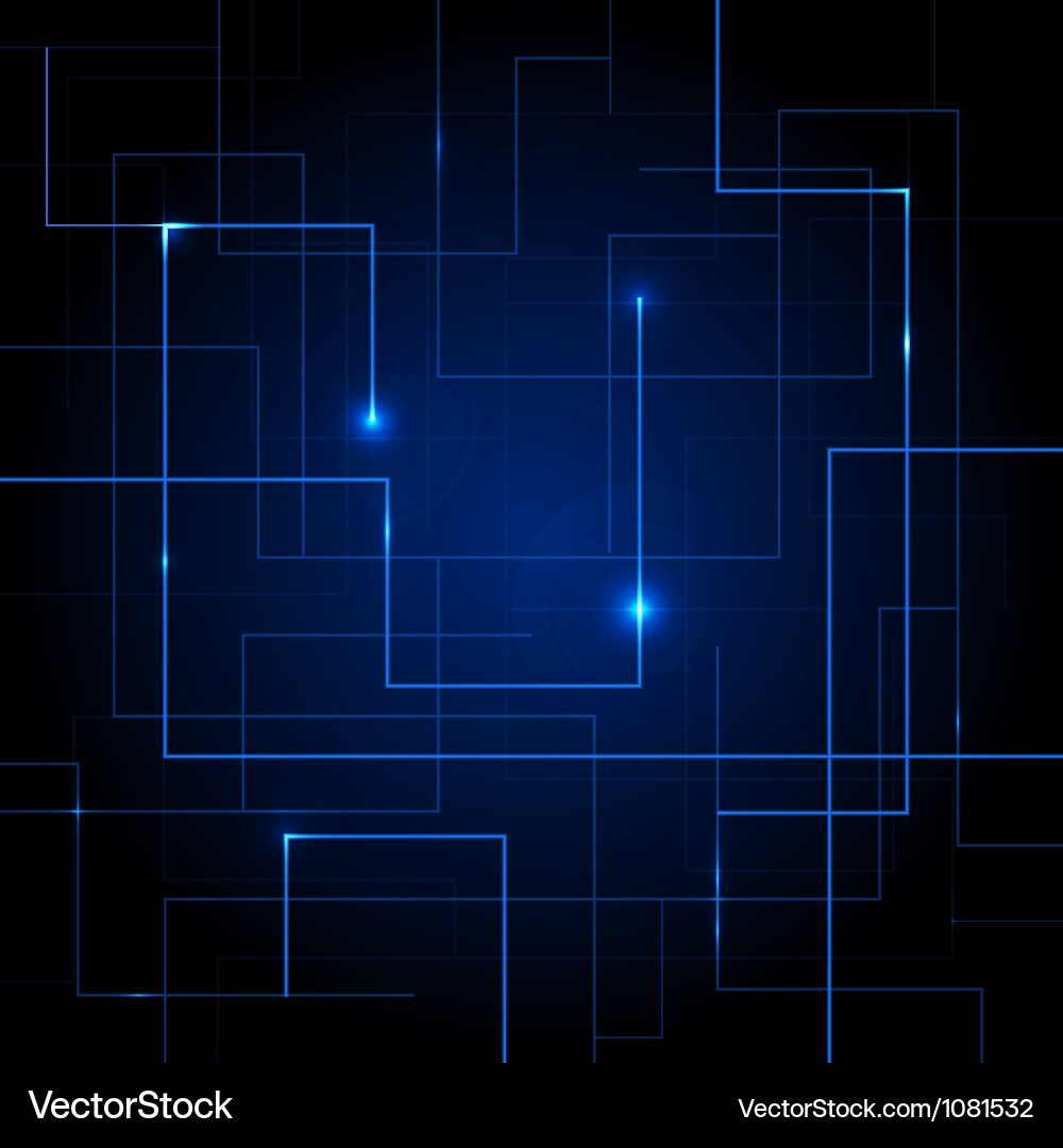 Abstract Circuit Network vector image