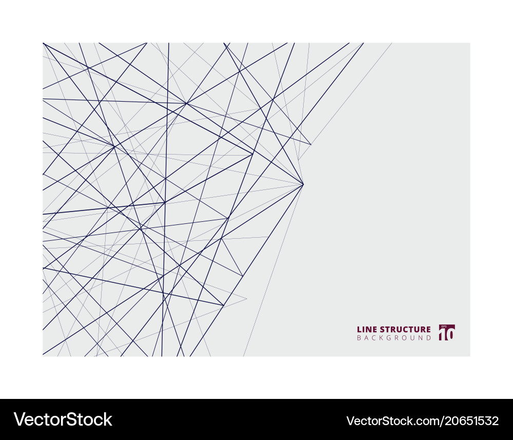 Abstract Overlapping Lines Structure Vector Image