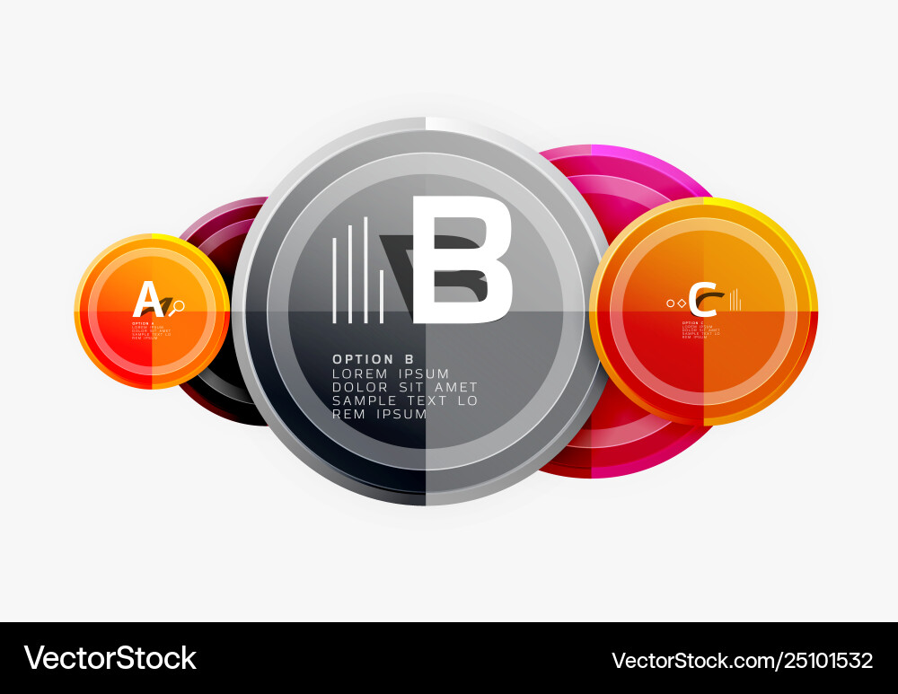 Circular pattern abstract circles composition Vector Image