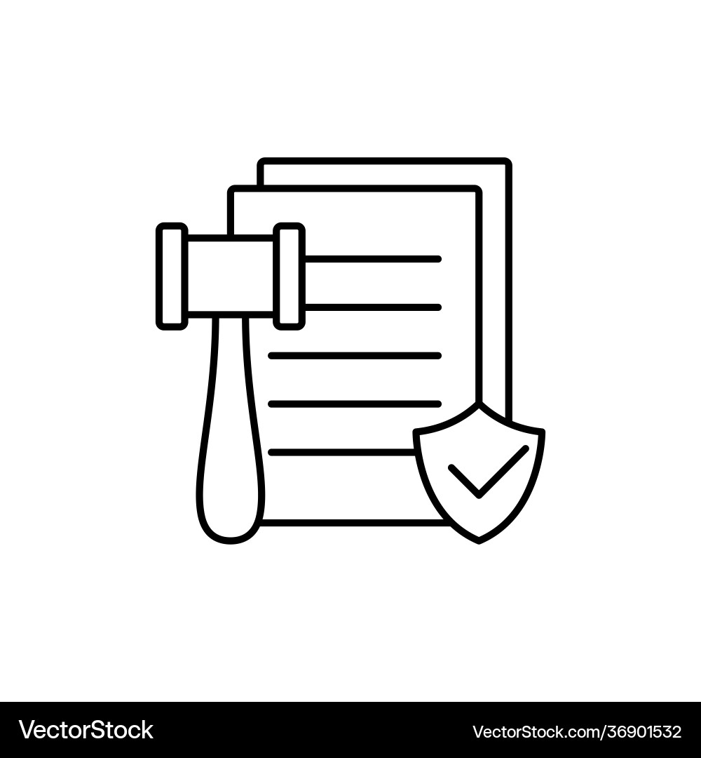 Code conduct or passing laws linear icon Code conduct or passing laws linear icon vector image