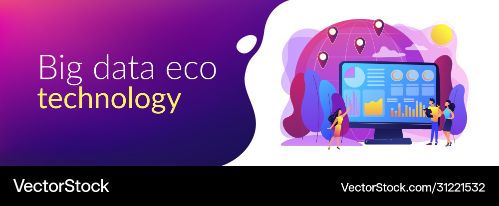 Environment data analytics concept banner header Environment data analytics concept banner header vector image