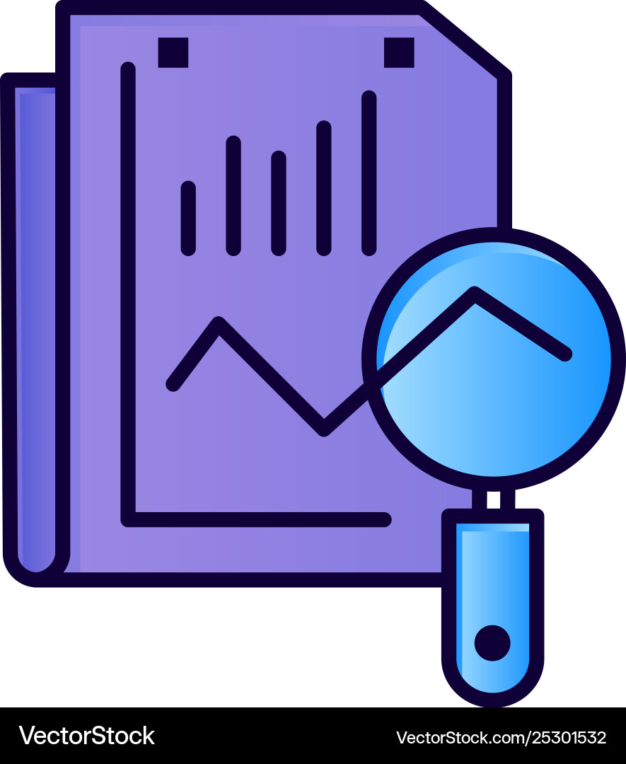 File static search computing flat color icon File static search computing flat color icon vector image