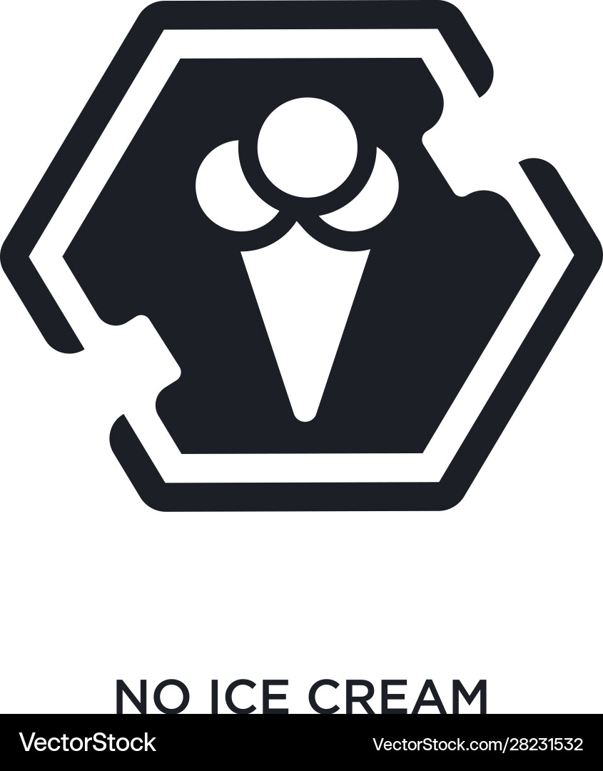 No ice cream isolated icon simple element from vector image