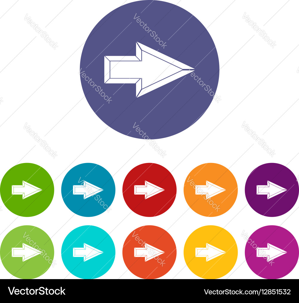 Pointer set icons vector image