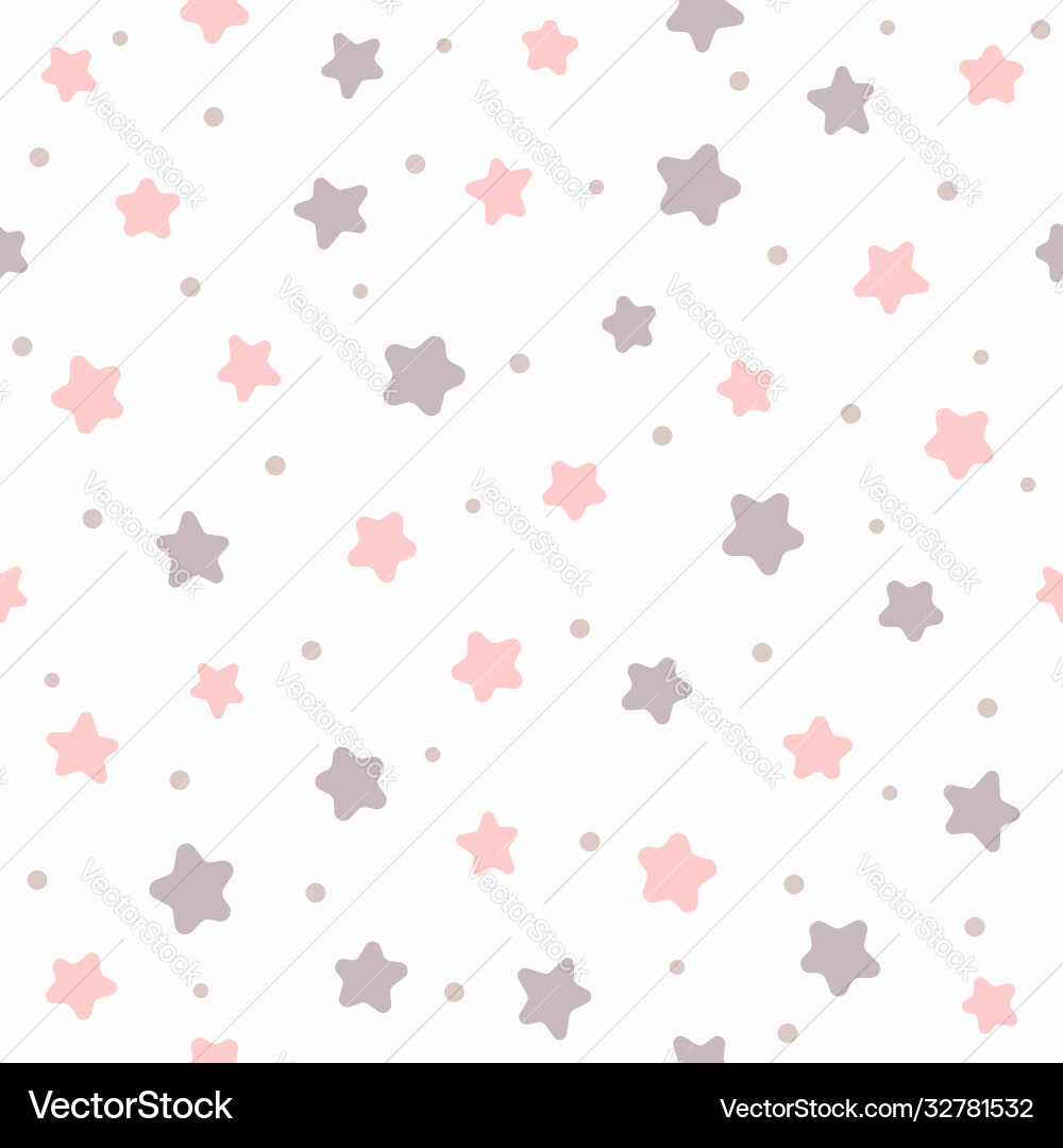 Seamless pattern with repeating stars and round Seamless pattern with repeating stars and round vector image