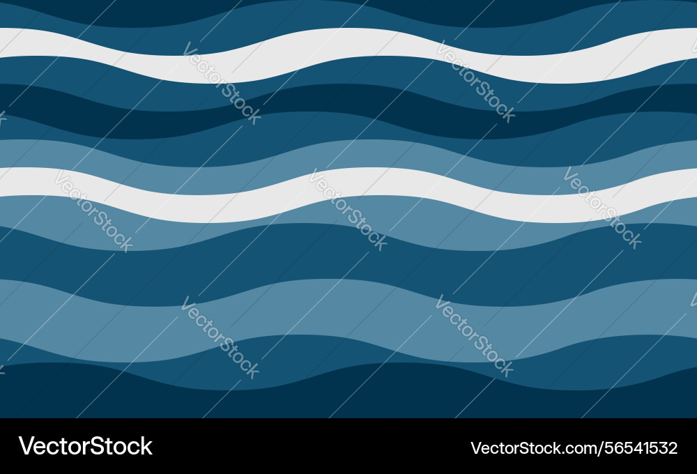Serene abstract wave pattern in calming blues vector image