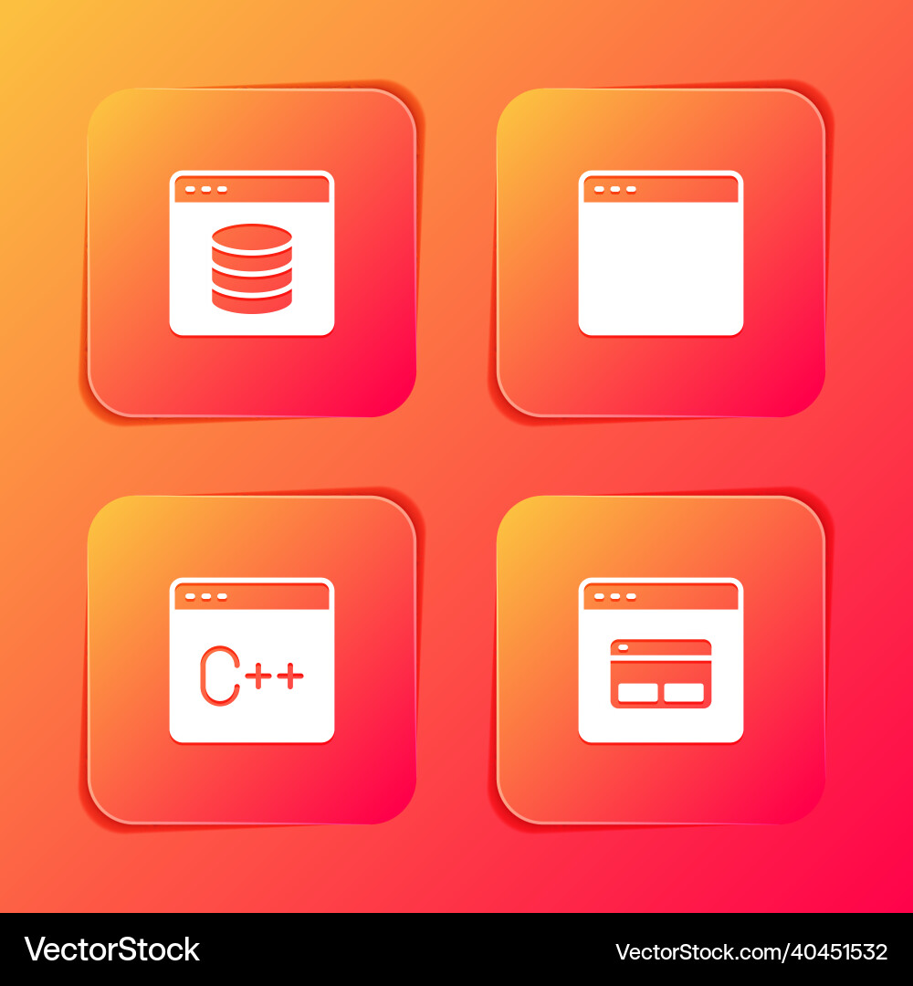 Set server data web hosting browser window Set server data web hosting browser window vector image