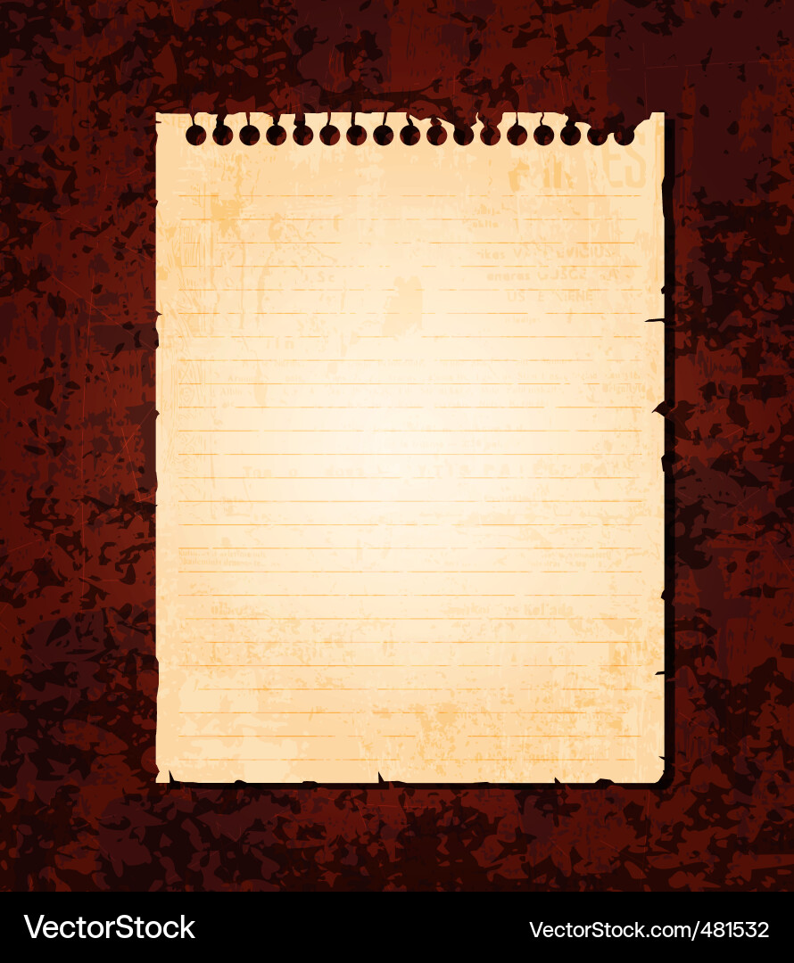 Vintage Lined Paper vector image