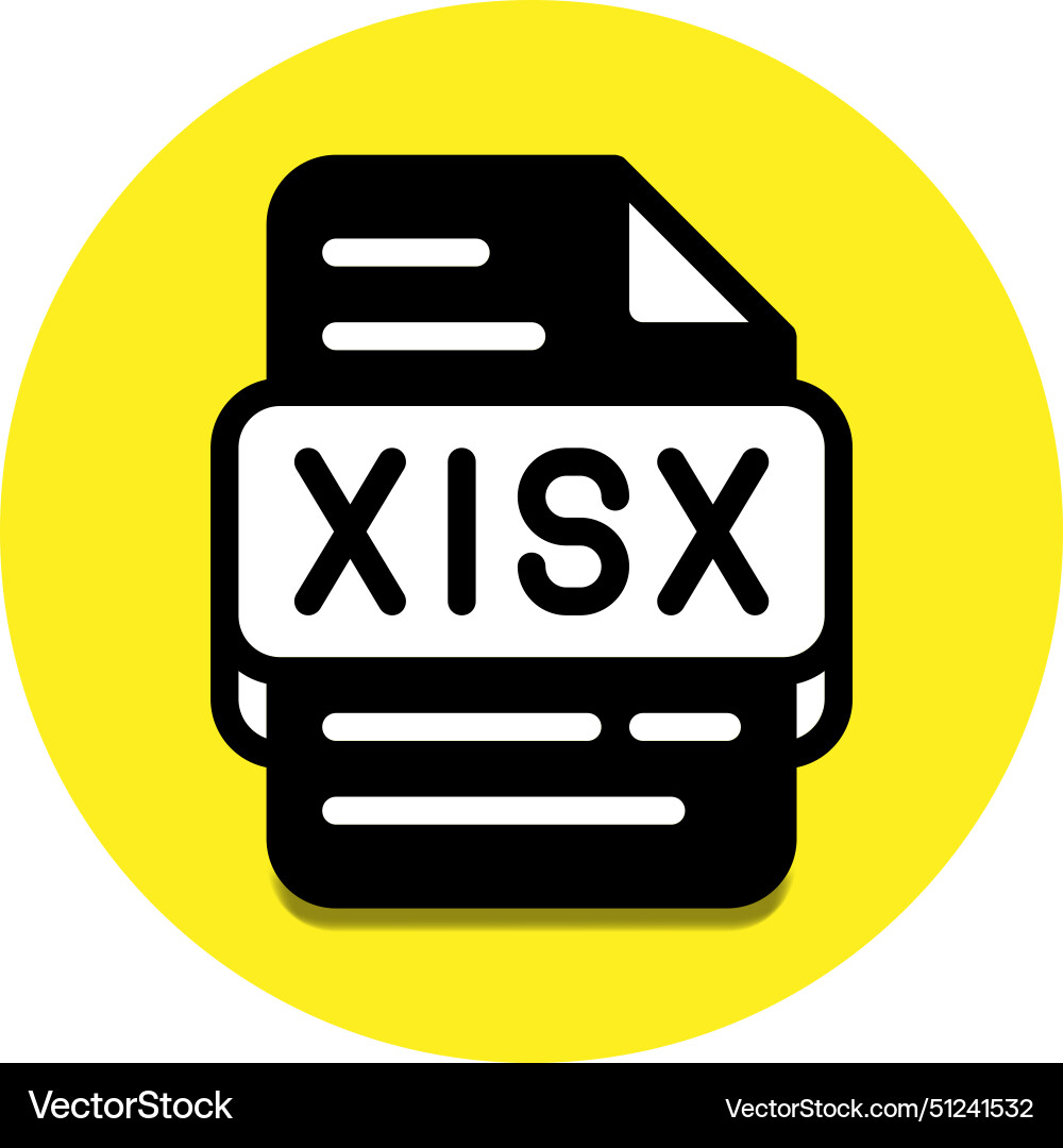 Xlsx file type database icon document files Xlsx file type database icon document files vector image
