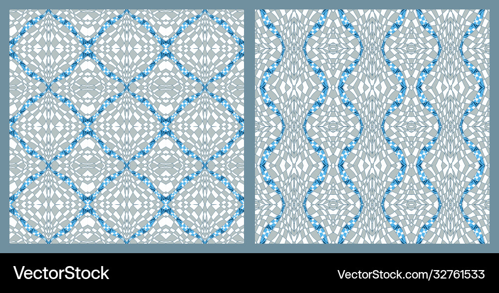 Abstract color grid patterns set checkered vector image
