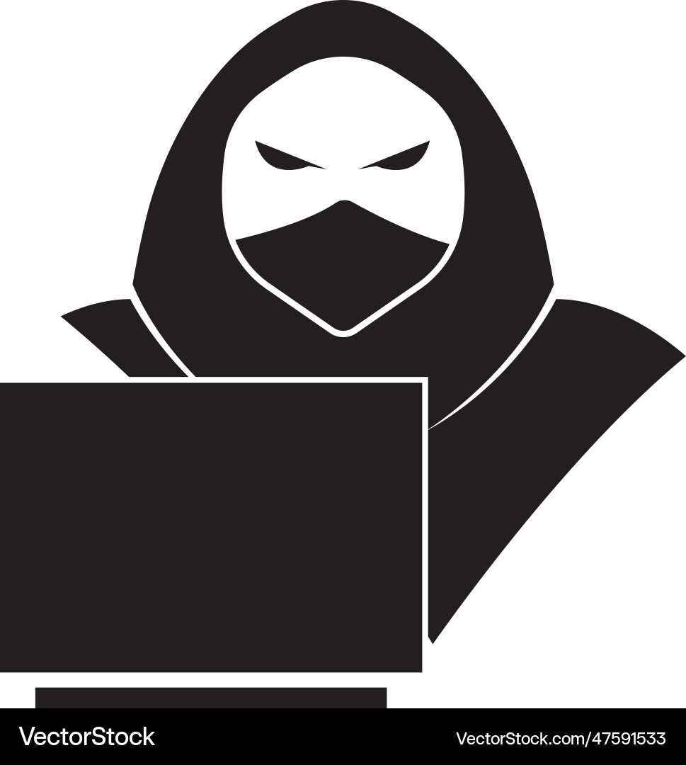 Anonymous hacker character design Anonymous hacker character design vector image