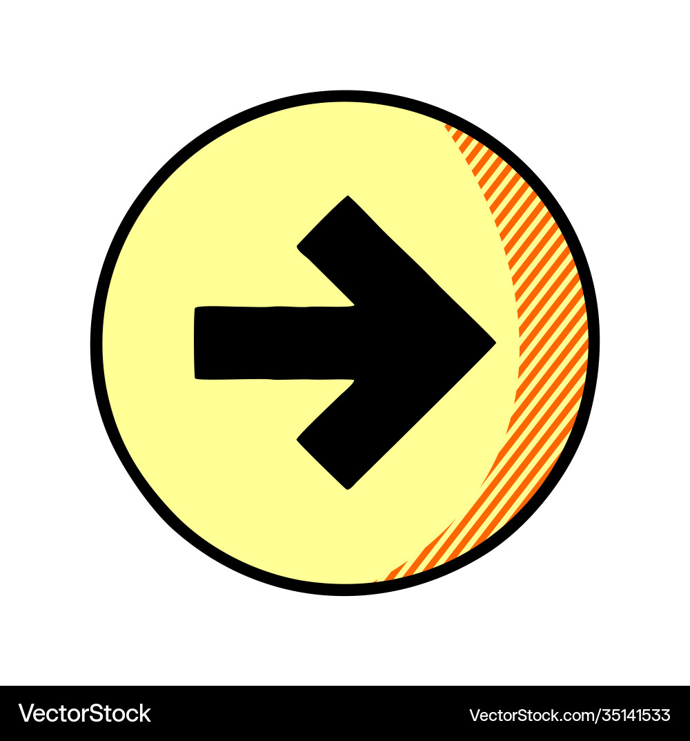 Arrow sign icon next button navigation symbol vector image