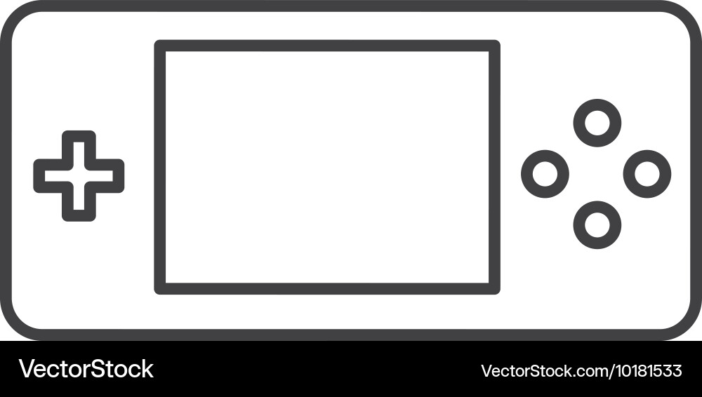 Control game portable isolated icon Vector Image
