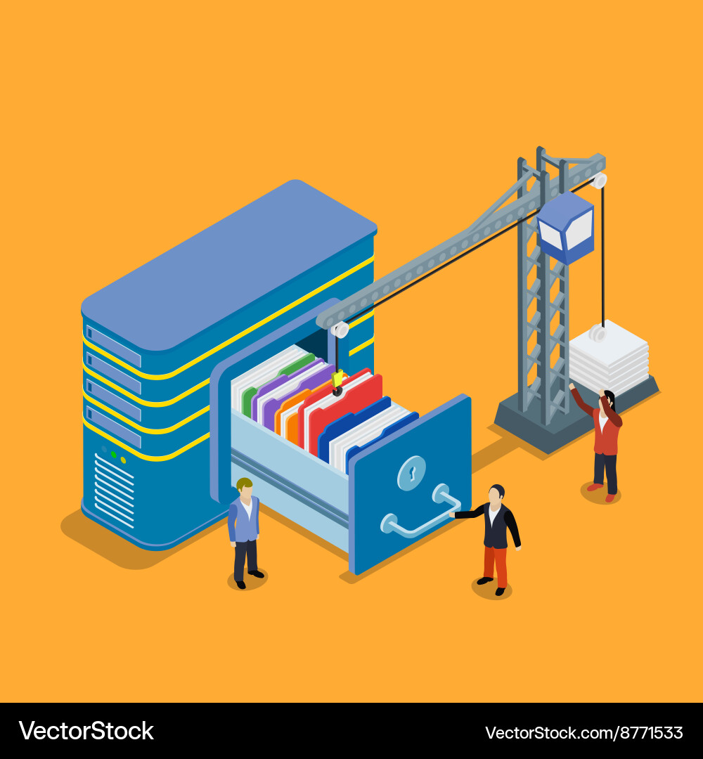 Database storage Royalty Free Vector Image - VectorStock