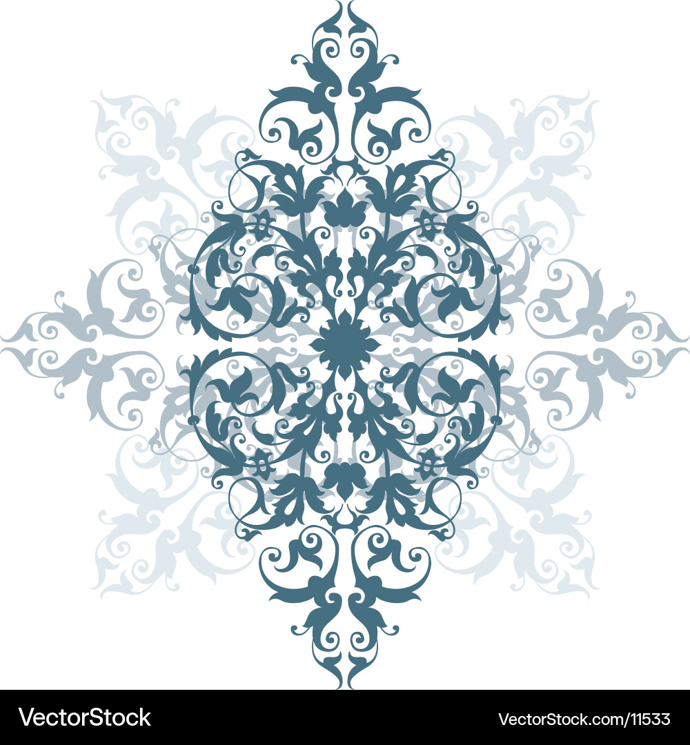 Intricate Floral Scroll Pattern Vector Image