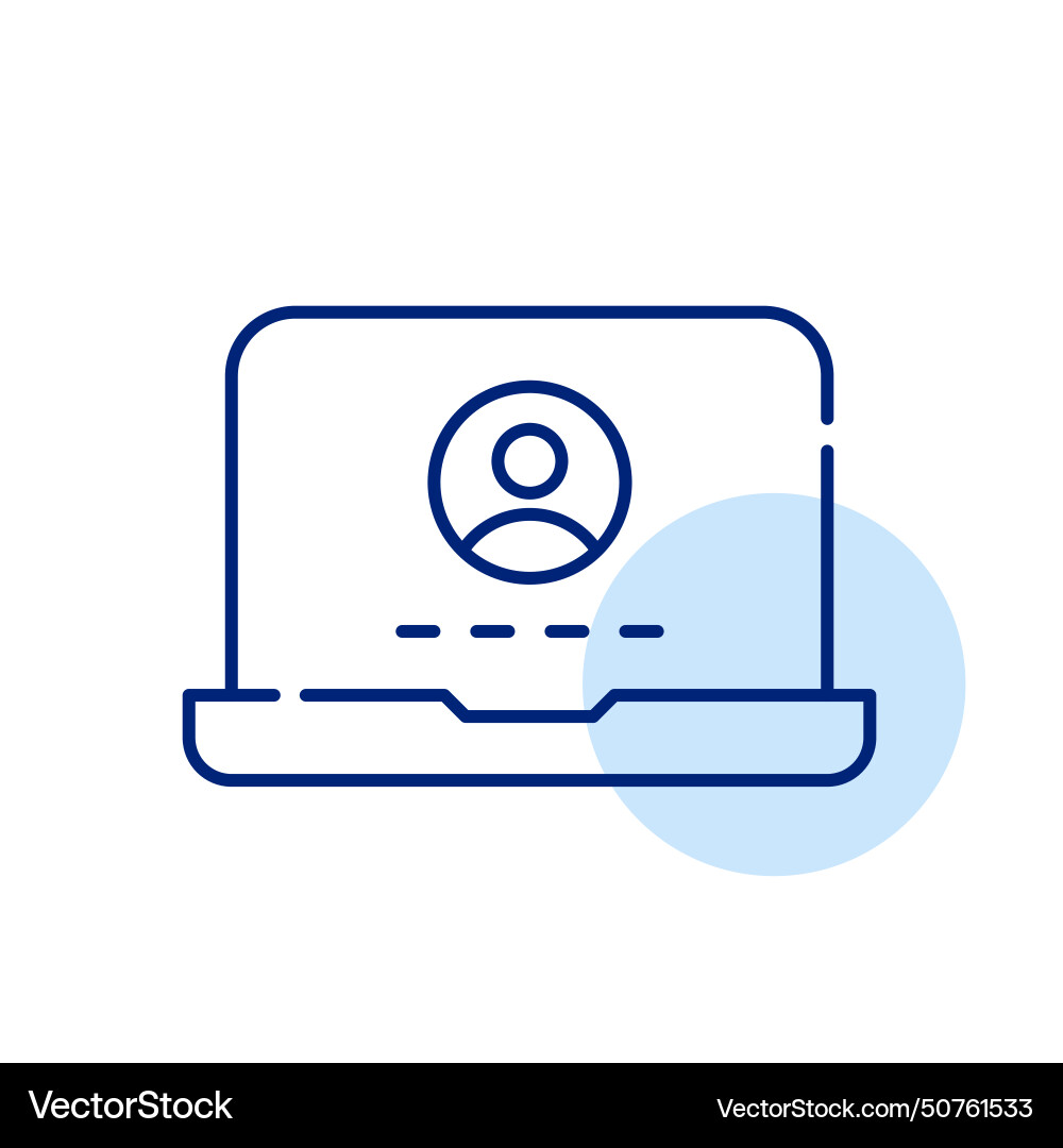 Login page on laptop user authentication process Login page on laptop user authentication process vector image