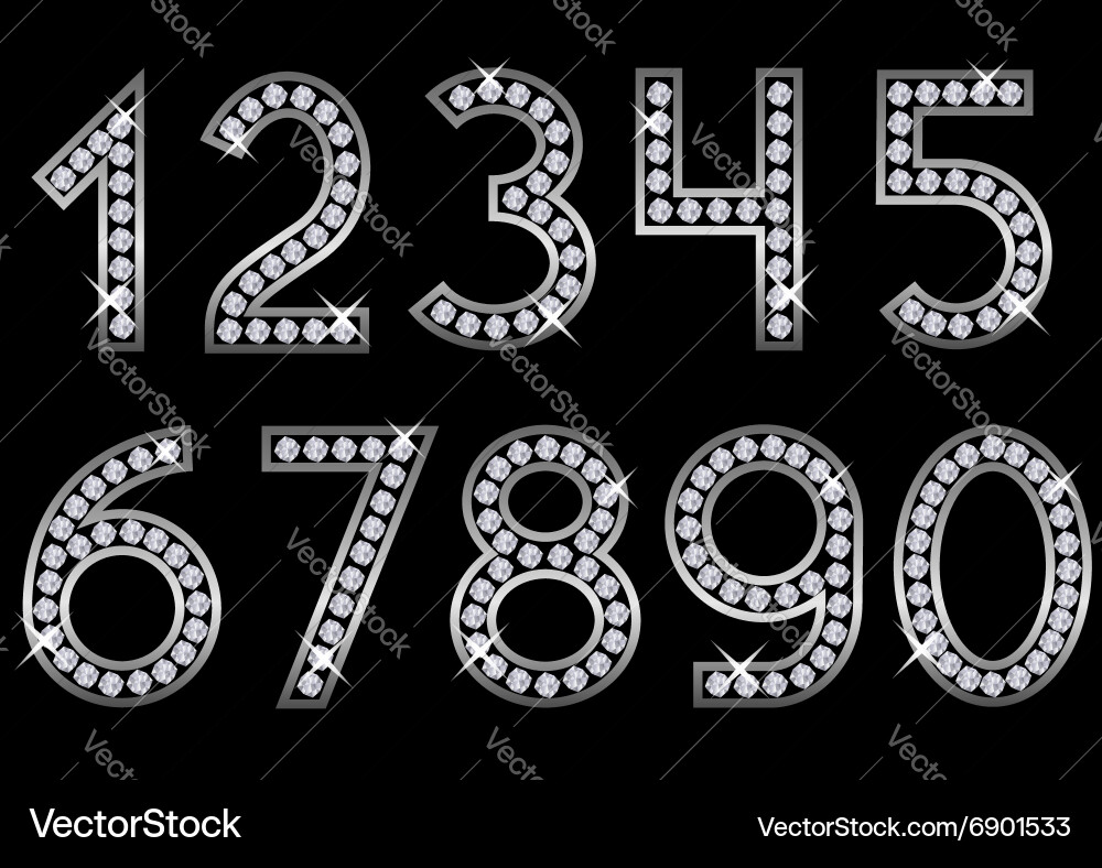 luxury-diamond-numbers-vector-
