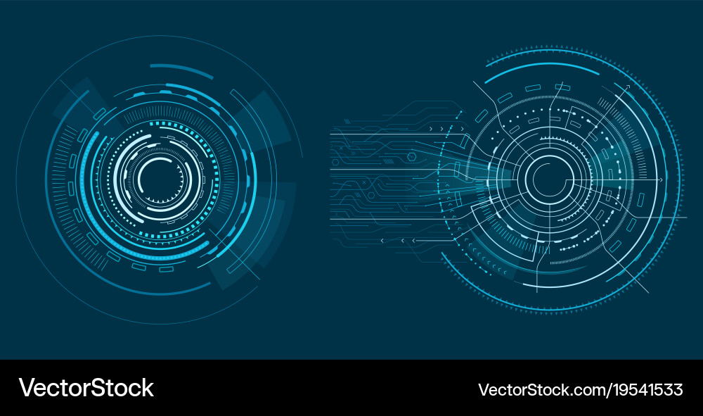 Modern Tech Interface Patterns vector image