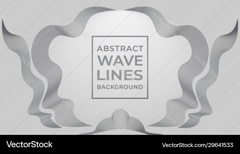 Rounded wave frame concept abstract line vector image