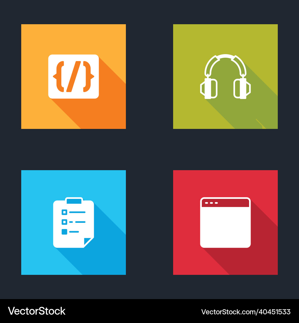 Set programming language syntax headphones Set programming language syntax headphones vector image