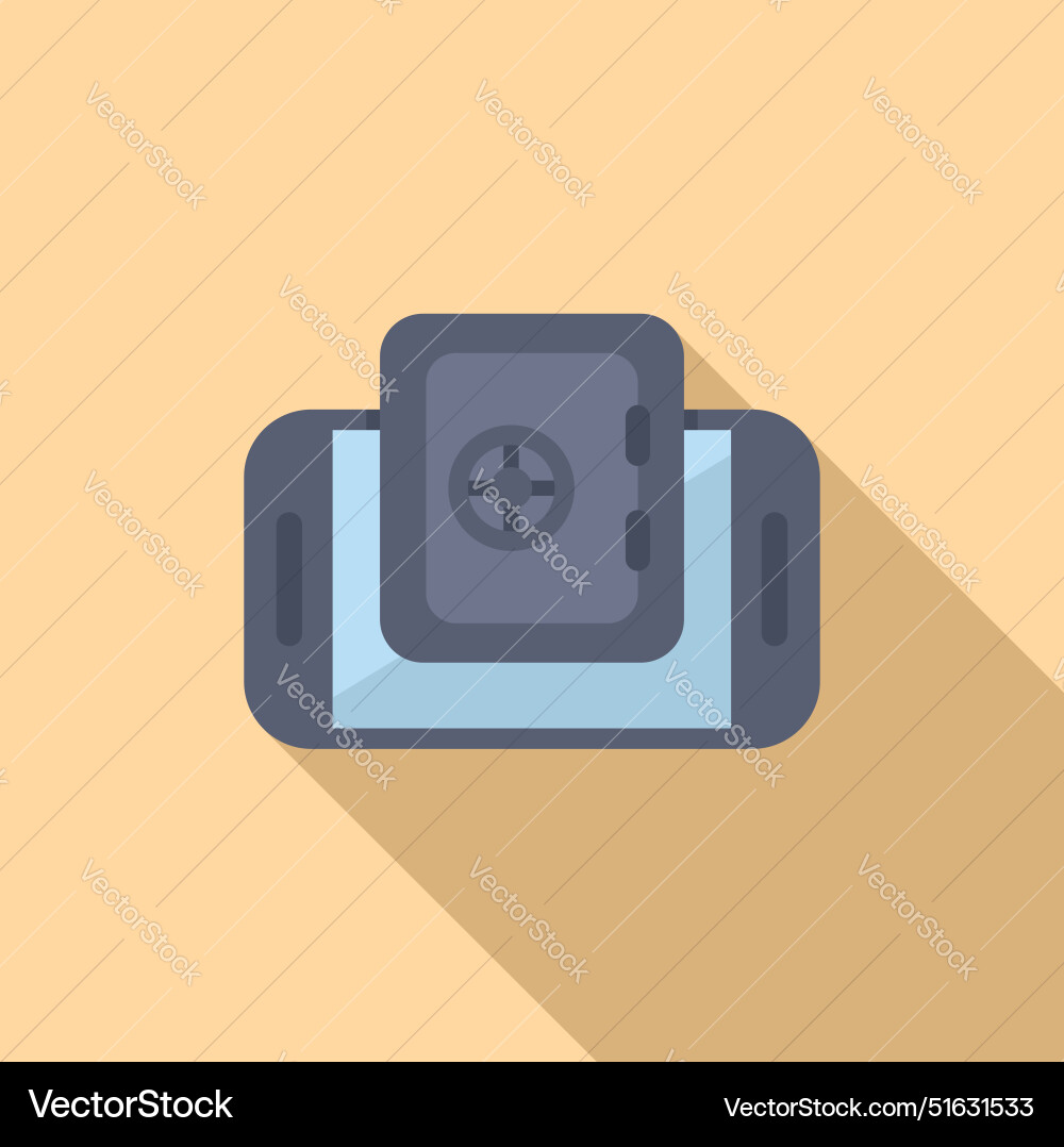 Smartphone with a safe lock displaying mobile vector image