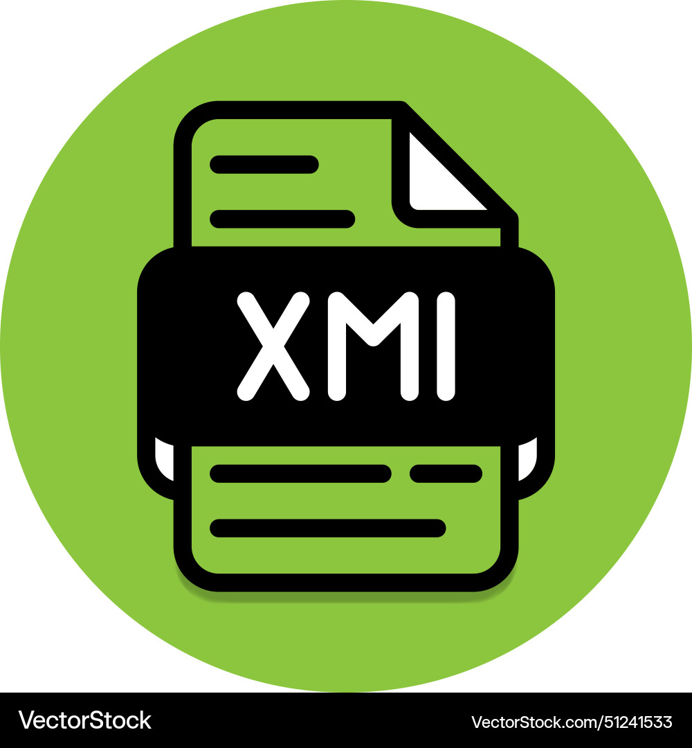 Xml file type icon document or files data Xml file type icon document or files data Vector Image