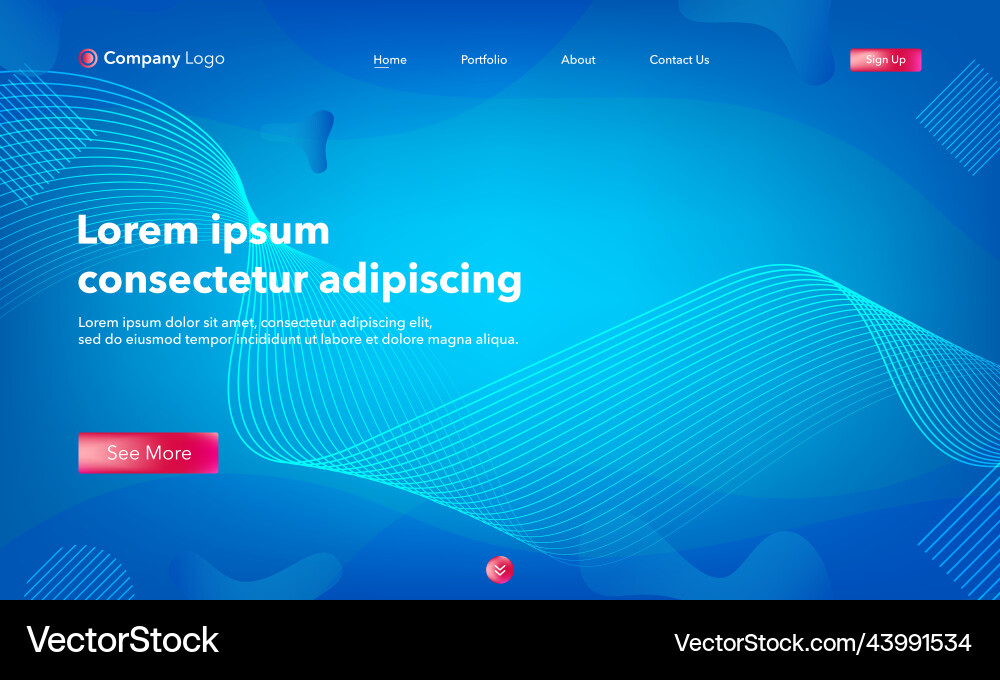 Abstract background website landing page template Abstract background website landing page template vector image