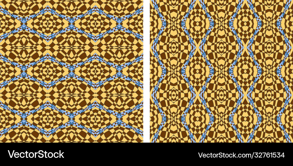 Abstract color grid patterns set checkered Abstract color grid patterns set checkered vector image