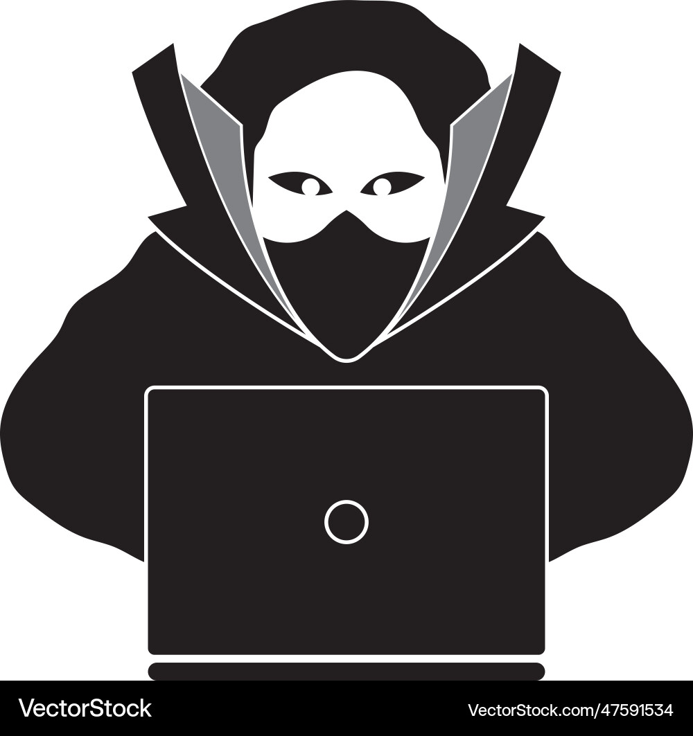 Anonymous hacker character design Anonymous hacker character design vector image