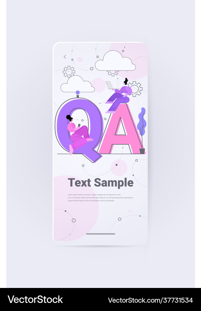 Developers testing software app on digital gadgets Developers testing software app on digital gadgets Vector Image