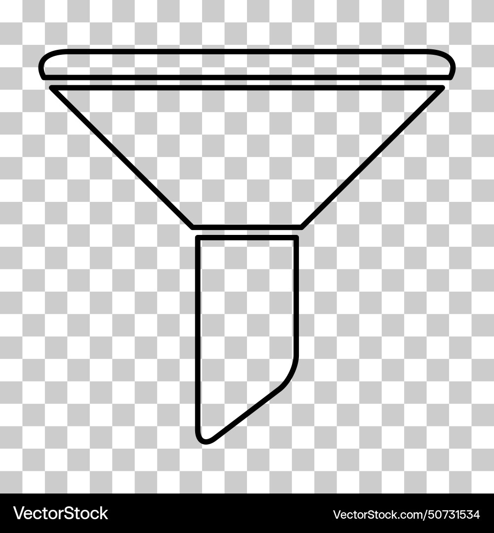 Filter button web shape icon flat filtering Filter button web shape icon flat filtering Vector Image