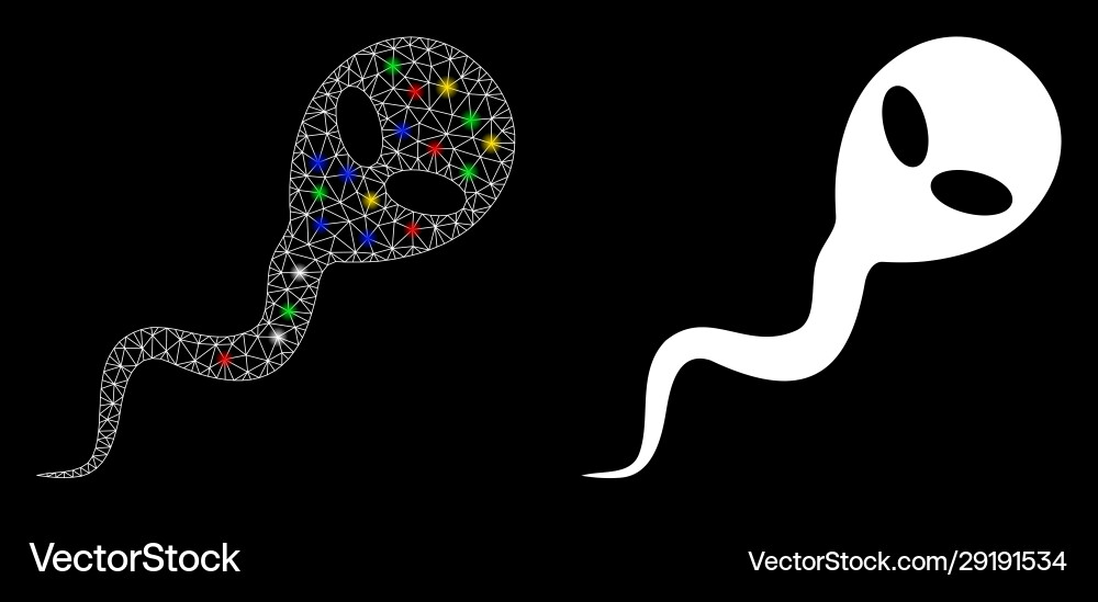 Flare Netz Netzwerk Alien Spermatozoon Ikone Flare Netz Netzwerk Alien Spermatozoon Ikone vektorbild