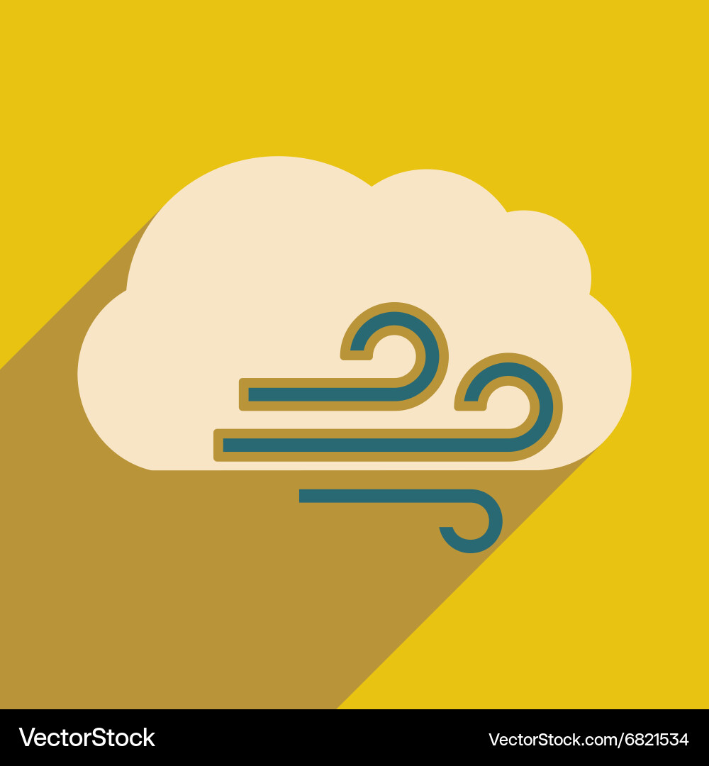 Flat with shadow icon and mobile application cloud vector image