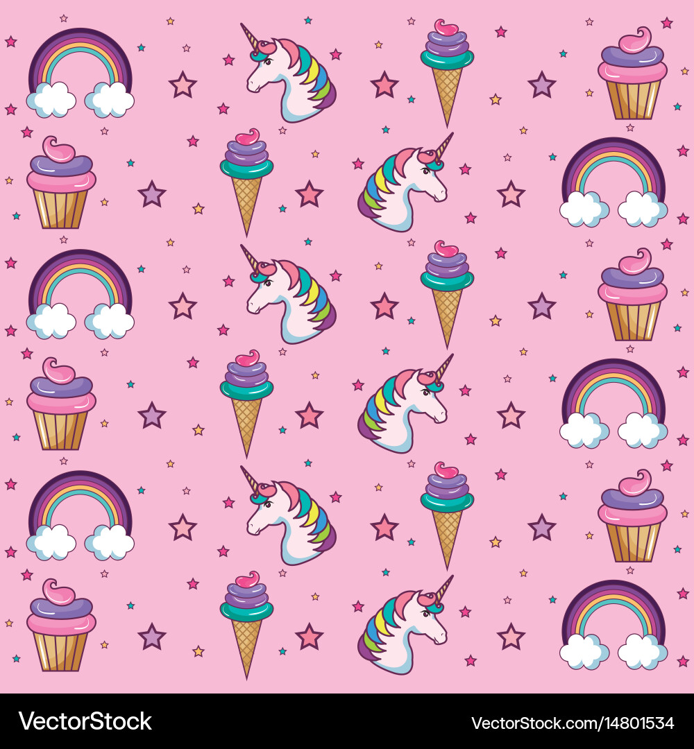 Kawaii pattern design Vector Image