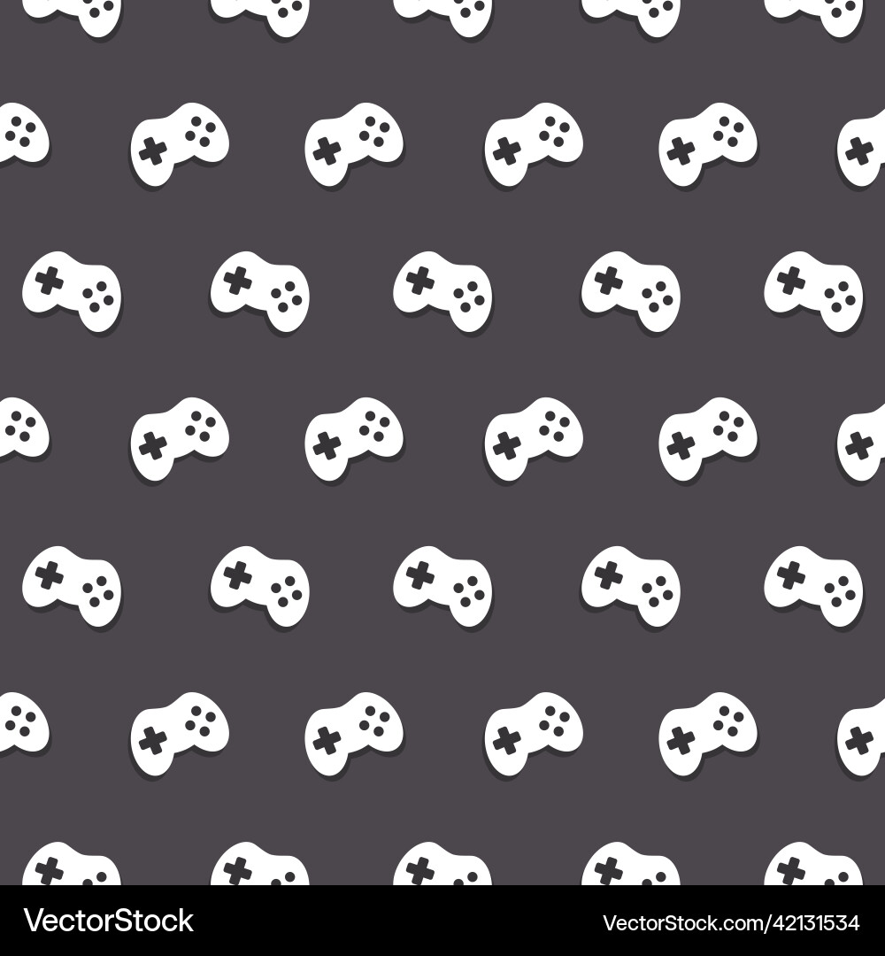 Seamless game controller pattern Vector Image