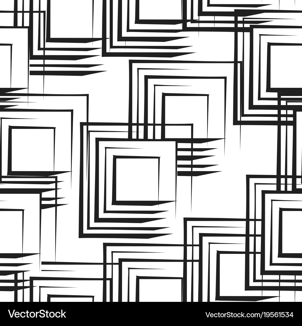 Seamless pattern with abstract squares vector image