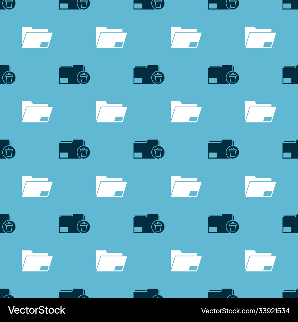 Set delete folder and document on seamless Set delete folder and document on seamless vector image