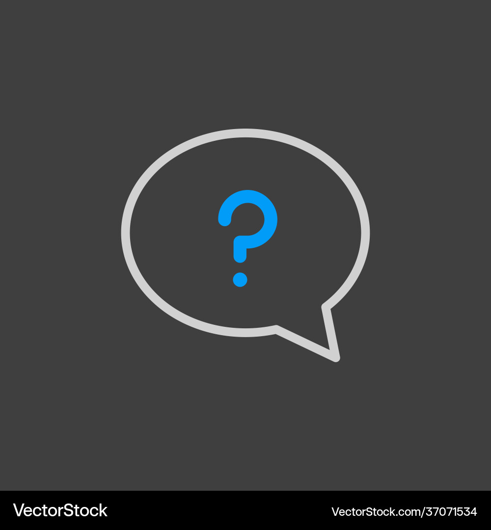 Speech bubble with question mark icon vector image